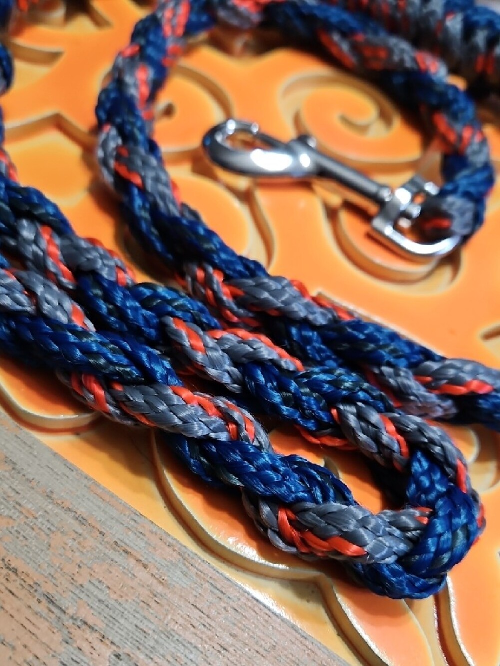 Hand Crafted Hand Braided Thick Paracord Dog Training Leash NEW - Picture 3 of 11